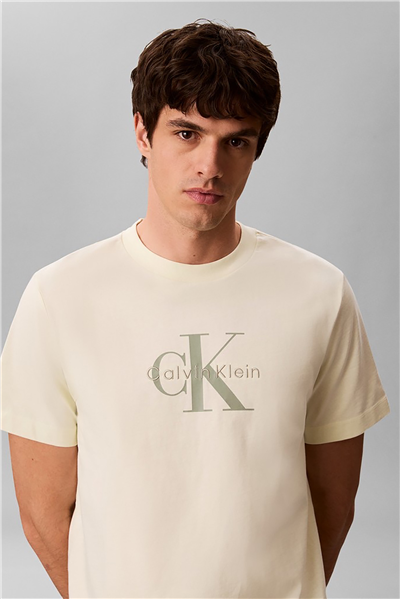 Calvin Klein Ss Hero Monologo Tee 20S Erkek Bisiklet Yaka T-Shirt Lacivert
