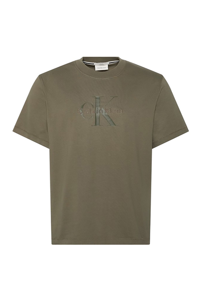 Calvin Klein Ss Hero Monologo Tee 20S Erkek Bisiklet Yaka T-Shirt Yeşil