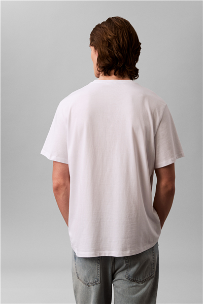 Calvin Klein Ss Hero Monologo Tee 20S Erkek Bisiklet Yaka T-Shirt Beyaz