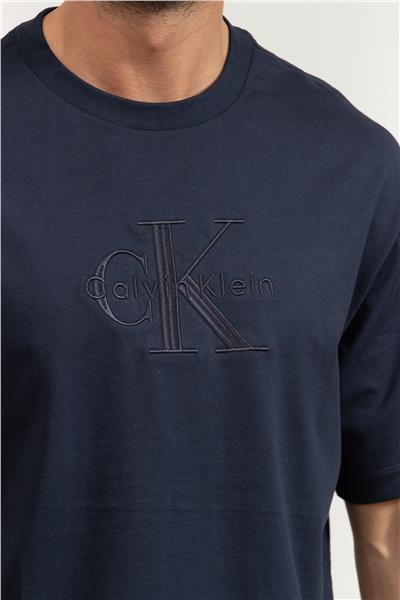 Calvin Klein Ss Hi Low Emb 16S Jersey Cn Tee Erkek Bisiklet Yaka T-Shirt