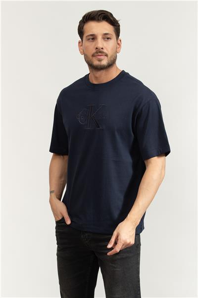 Calvin Klein Ss Hi Low Emb 16S Jersey Cn Tee Erkek Bisiklet Yaka T-Shirt