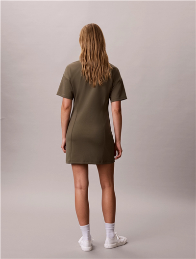 Calvin Klein Ss Monogram Interlock Kadın Elbise Yeşil