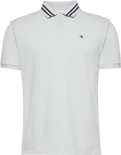 Calvin Klein Ss Monogram Pique Tipped Erkek Polo Yaka T-Shirt