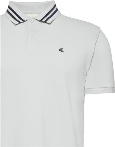 Calvin Klein Ss Monogram Pique Tipped Erkek Polo Yaka T-Shirt