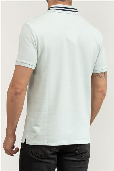 Calvin Klein Ss Monogram Pique Tipped Erkek Polo Yaka T-Shirt