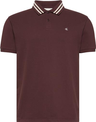 Calvin Klein Ss Monogram Pique Tipped Erkek Polo Yaka T-Shirt