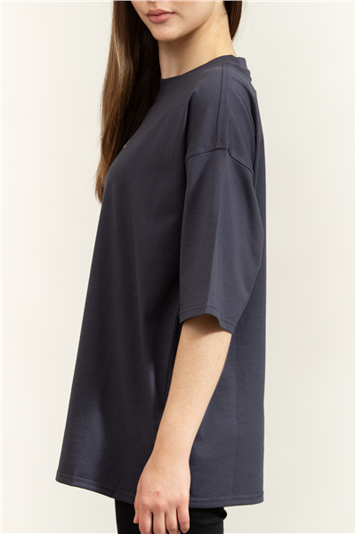 Calvin Klein SS Oversize CK NY Tee Kadın Bisiklet Yaka T-Shirt