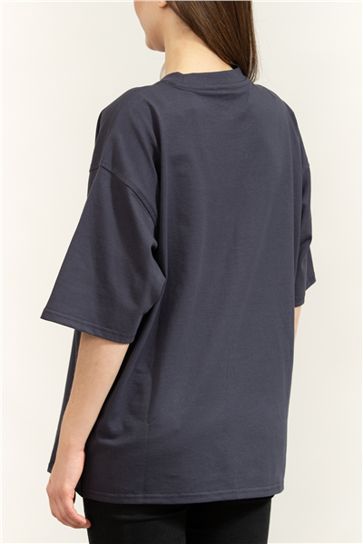 Calvin Klein SS Oversize CK NY Tee Kadın Bisiklet Yaka T-Shirt