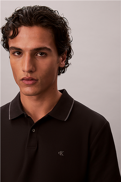 Calvin Klein Ss Refined Pique Tipped Classic Erkek Polo Yaka T-Shirt