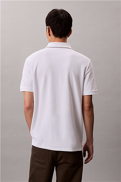 Calvin Klein Ss Refined Pique Tipped Classic Erkek Polo Yaka T-Shirt Beyaz