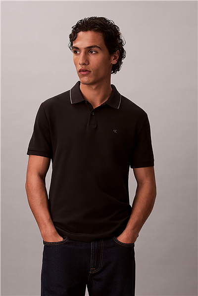 Calvin Klein Ss Refined Pique Tipped Classic Erkek Polo Yaka T-Shirt