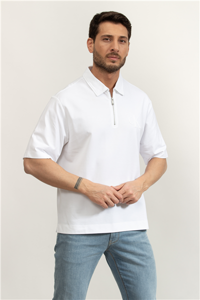 Calvin Klein Ss Rlxd Cooling Piqu Erkek Polo Yaka T-Shirt