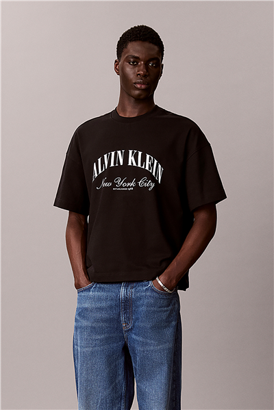 Calvin Klein Ss Rlxd Prem Hvy Jrs Erkek Bisiklet Yaka T-Shirt