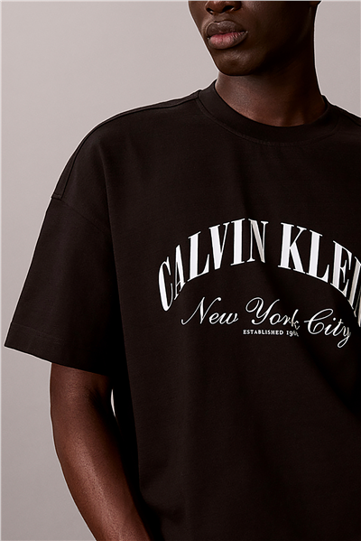 Calvin Klein Ss Rlxd Prem Hvy Jrs Erkek Bisiklet Yaka T-Shirt