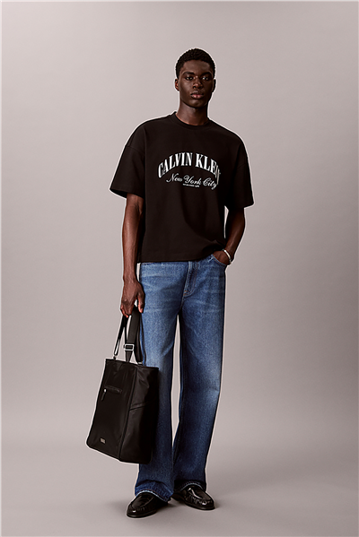 Calvin Klein Ss Rlxd Prem Hvy Jrs Erkek Bisiklet Yaka T-Shirt