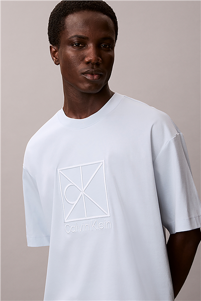 Calvin Klein Ss Rlxd Premium inte Erkek Bisiklet Yaka T-Shirt