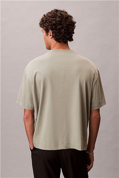 Calvin Klein Ss Rlxd Premium inte Erkek Bisiklet Yaka T-Shirt