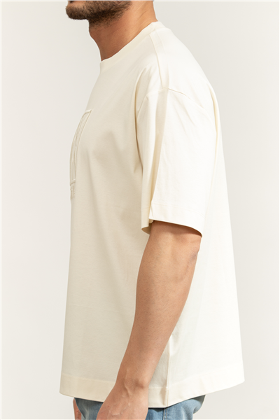 Calvin Klein Ss Rlxd Premium inte Erkek Bisiklet Yaka T-Shirt