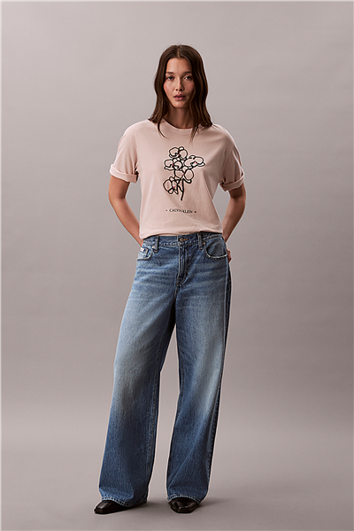 Calvin Klein Ss Seasonal Graphic Kadın Bisiklet Yaka T-Shirt