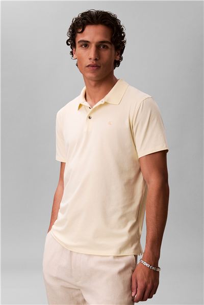 Calvin Klein Ss Slim Stretch Cott Erkek Polo Yaka T-Shirt