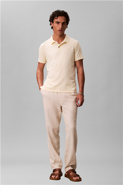 Calvin Klein Ss Slim Stretch Cott Erkek Polo Yaka T-Shirt