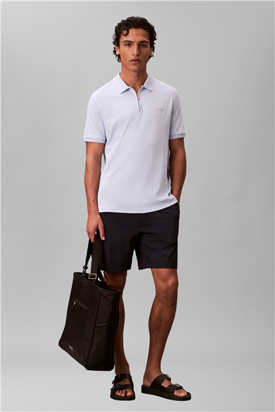 Calvin Klein SS Slim Supima Zip Polo Erkek Polo Yaka T-Shirt