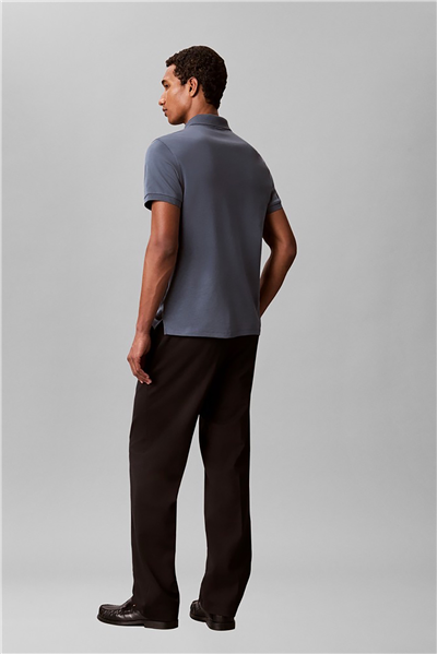 Calvin Klein SS Slim Supima Zip Polo Erkek Polo Yaka T-Shirt