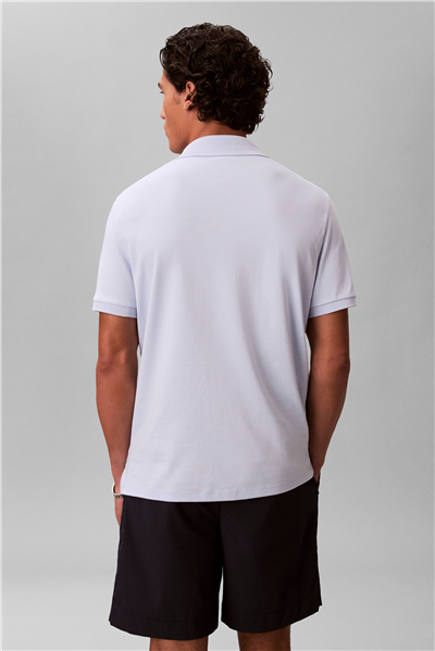 Calvin Klein SS Slim Supima Zip Polo Erkek Polo Yaka T-Shirt