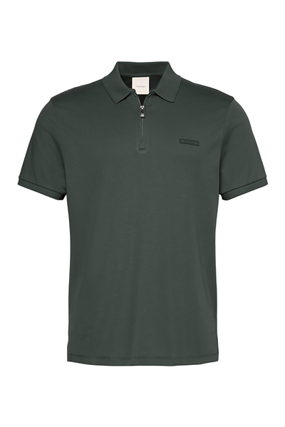 Calvin Klein SS Slim Supima Zip Polo Erkek Polo Yaka T-Shirt