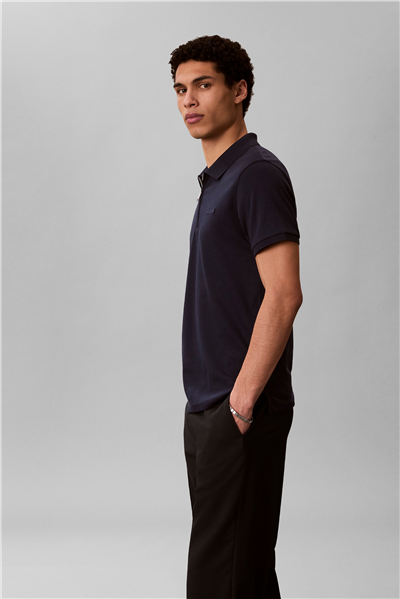 Calvin Klein SS Slim Supima Zip Polo Erkek Polo Yaka T-Shirt