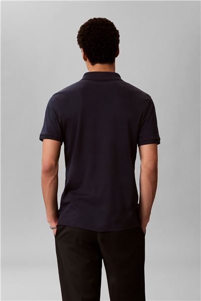 Calvin Klein SS Slim Supima Zip Polo Erkek Polo Yaka T-Shirt