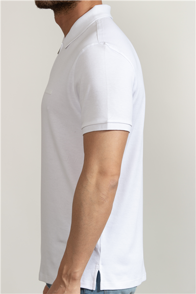 Calvin Klein SS Slim Supima Zip Polo Erkek Polo Yaka T-Shirt