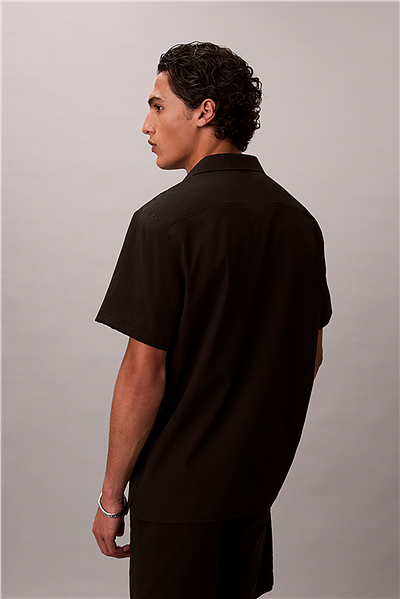 Calvin Klein Ss Solid Seersucker Erkek Gömlek