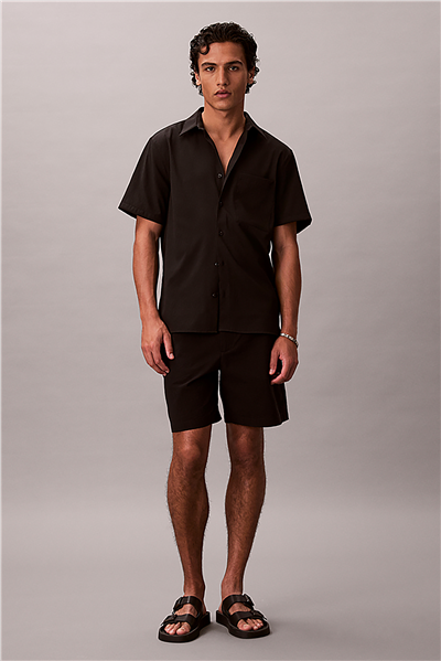 Calvin Klein Ss Solid Seersucker Erkek Gömlek