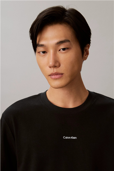 Calvin Klein SS Stretch Cotton Pique Nano Tee Erkek Bisiklet Yaka T-Shirt Siyah