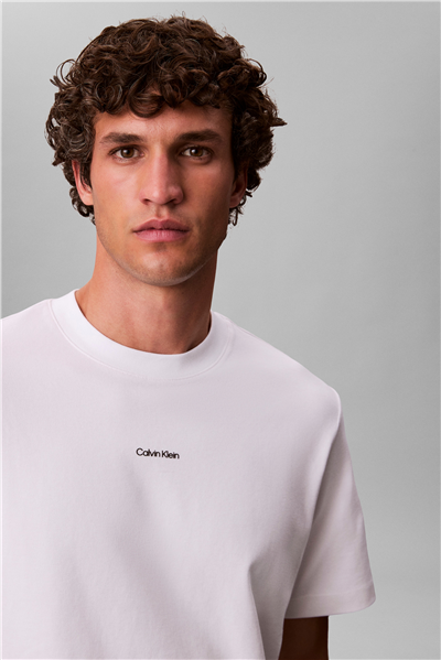 Calvin Klein SS Stretch Cotton Pique Nano Tee Erkek Bisiklet Yaka T-Shirt