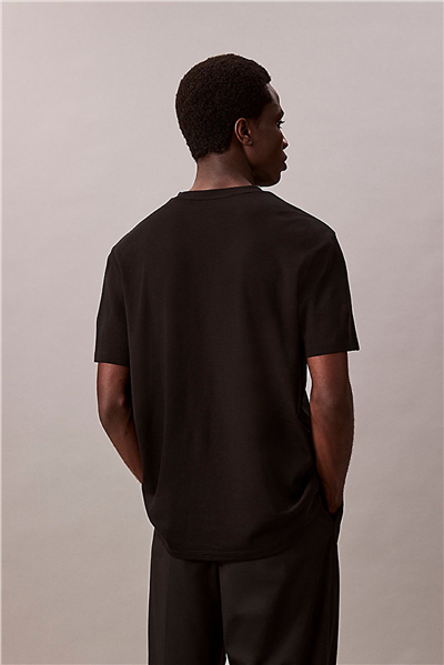 Calvin Klein Ss Supima Chest Emb Crewneck Tee Erkek Bisiklet Yaka T-Shirt Siyah