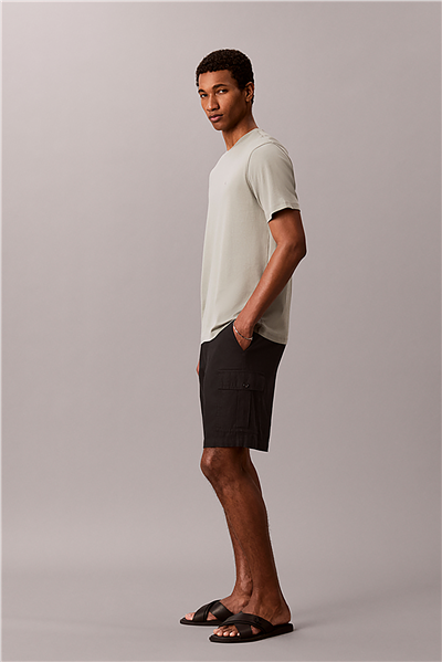 Calvin Klein Ss Supima Chest Emb Erkek Bisiklet Yaka T-Shirt