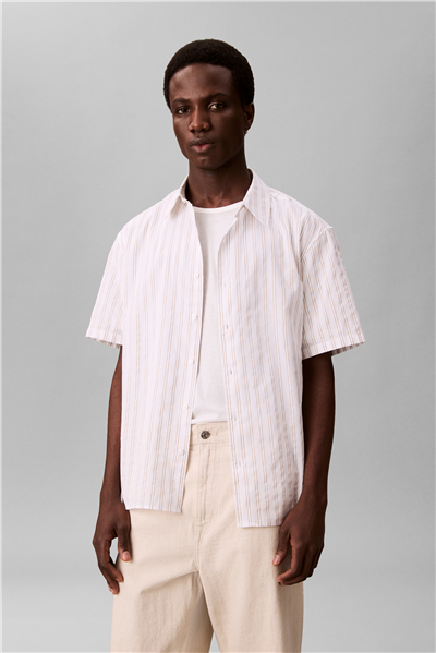 Calvin Klein Ss Supima Chest Emb Erkek Bisiklet Yaka T-Shirt