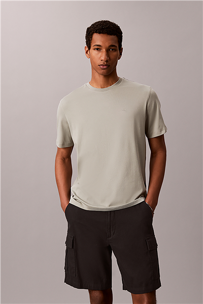 Calvin Klein Ss Supima Chest Emb Erkek Bisiklet Yaka T-Shirt