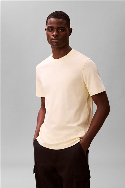 Calvin Klein Ss Supima Chest Emb Erkek Bisiklet Yaka T-Shirt