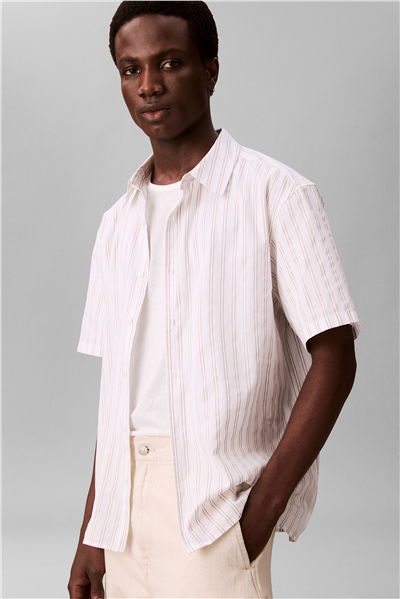 Calvin Klein Ss Supima Chest Emb Erkek Bisiklet Yaka T-Shirt