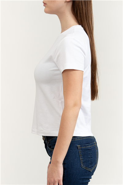 Calvin Klein SS Supima Fine Interlock Nano Lo Kadın Bisiklet Yaka T-Shirt