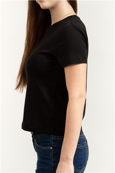 Calvin Klein SS Supima Fine Interlock Nano Lo Kadın Bisiklet Yaka T-Shirt