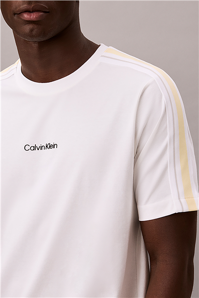 Calvin Klein Ss Tape Tee Erkek Bisiklet Yaka T-Shirt