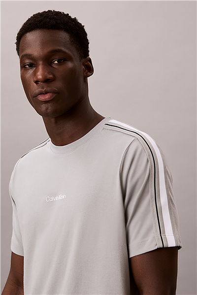 Calvin Klein Ss Tape Tee Erkek Bisiklet Yaka T-Shirt