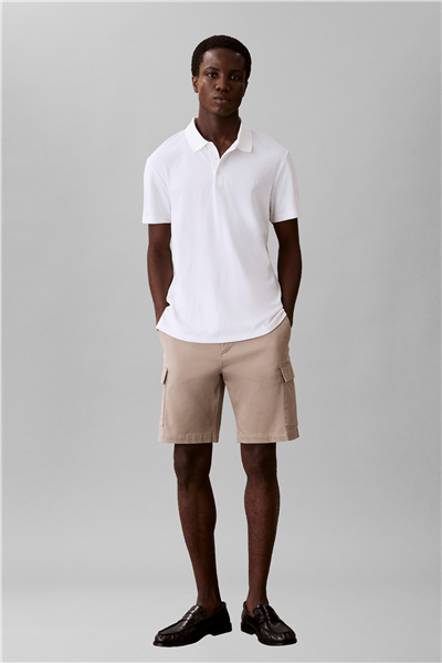 Calvin Klein Ss Tech Birdseye int Erkek Polo Yaka T-Shirt