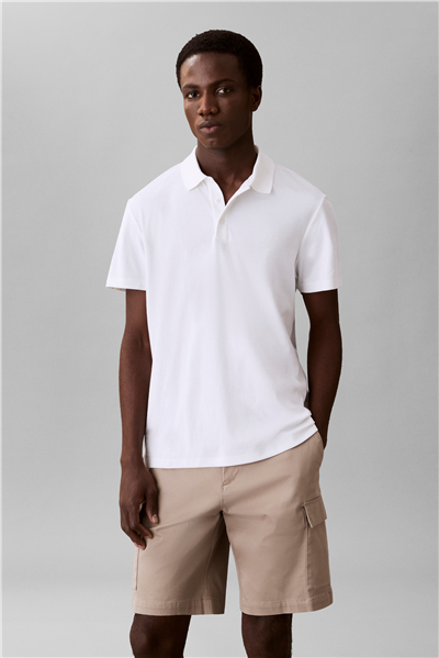 Calvin Klein Ss Tech Birdseye int Erkek Polo Yaka T-Shirt