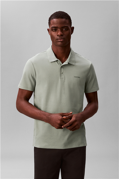 Calvin Klein Ss Tech Birdseye int Erkek Polo Yaka T-Shirt