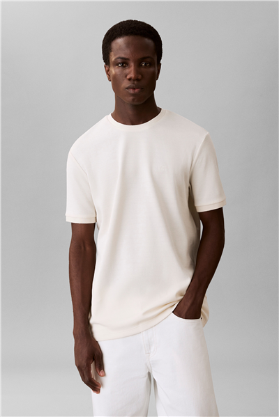 Calvin Klein Ss Tonal Stripe Crew Erkek Bisiklet Yaka T-Shirt